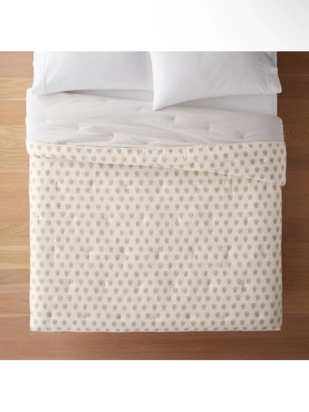 Threshold Studio McGee Lofty Slub Woodblock Print Floral Quilt •King•